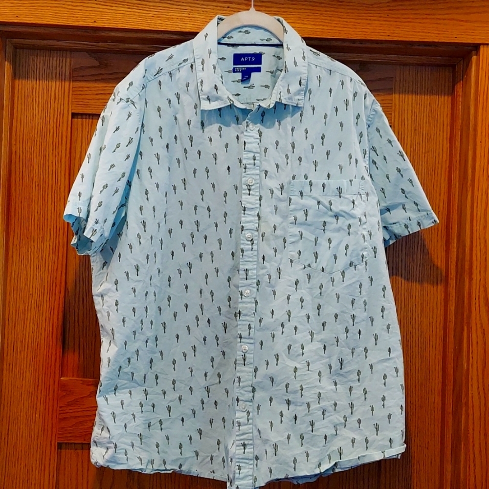 Mens XXL Apt. 9 short-sleeved button down shirt